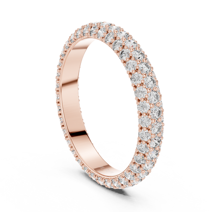 Round Pave Lab Grown Diamond Ring
