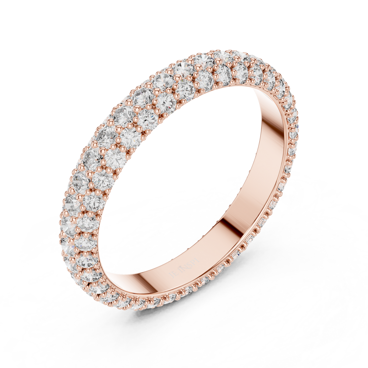 Round Pave Lab Grown Diamond Ring