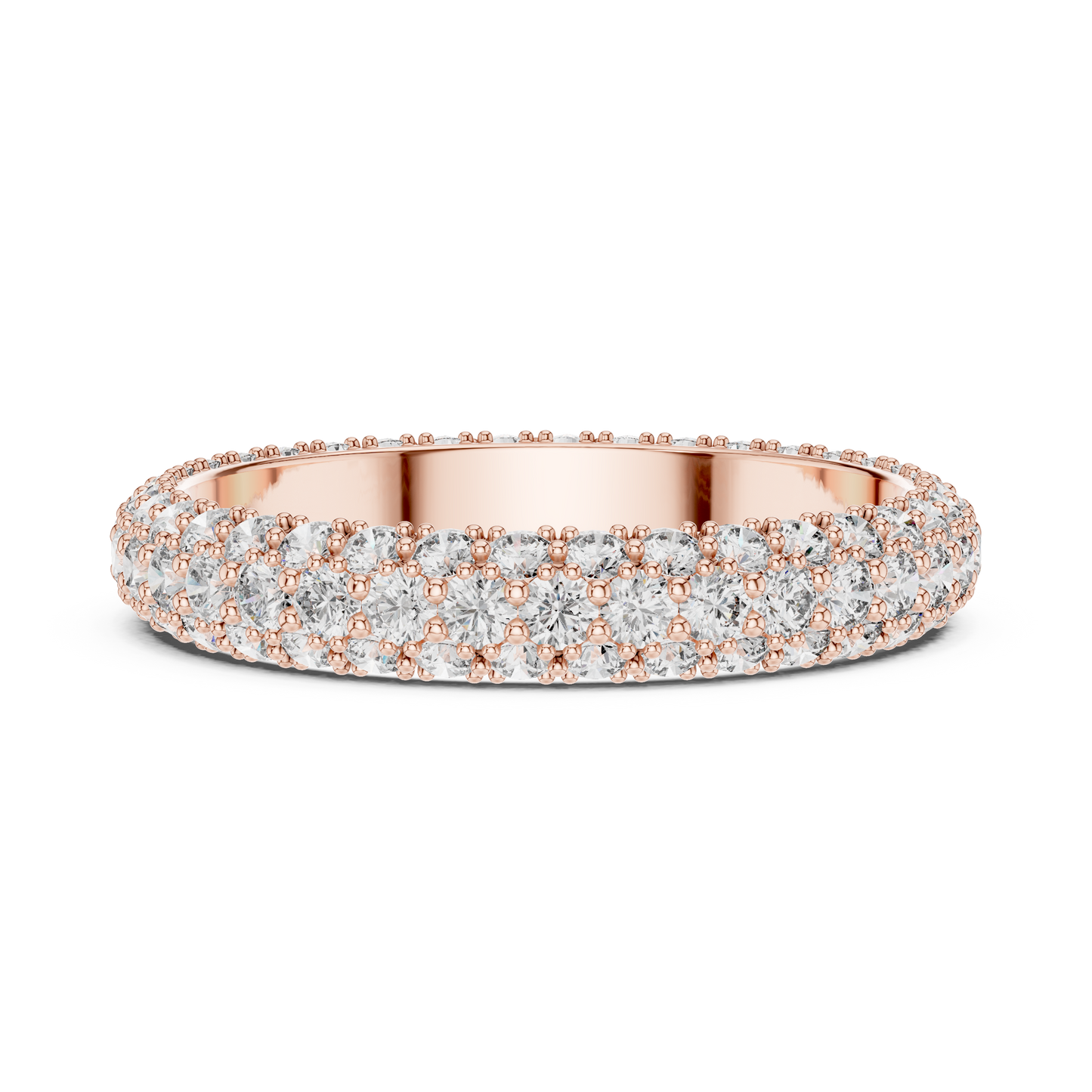 Round Pave Lab Grown Diamond Ring