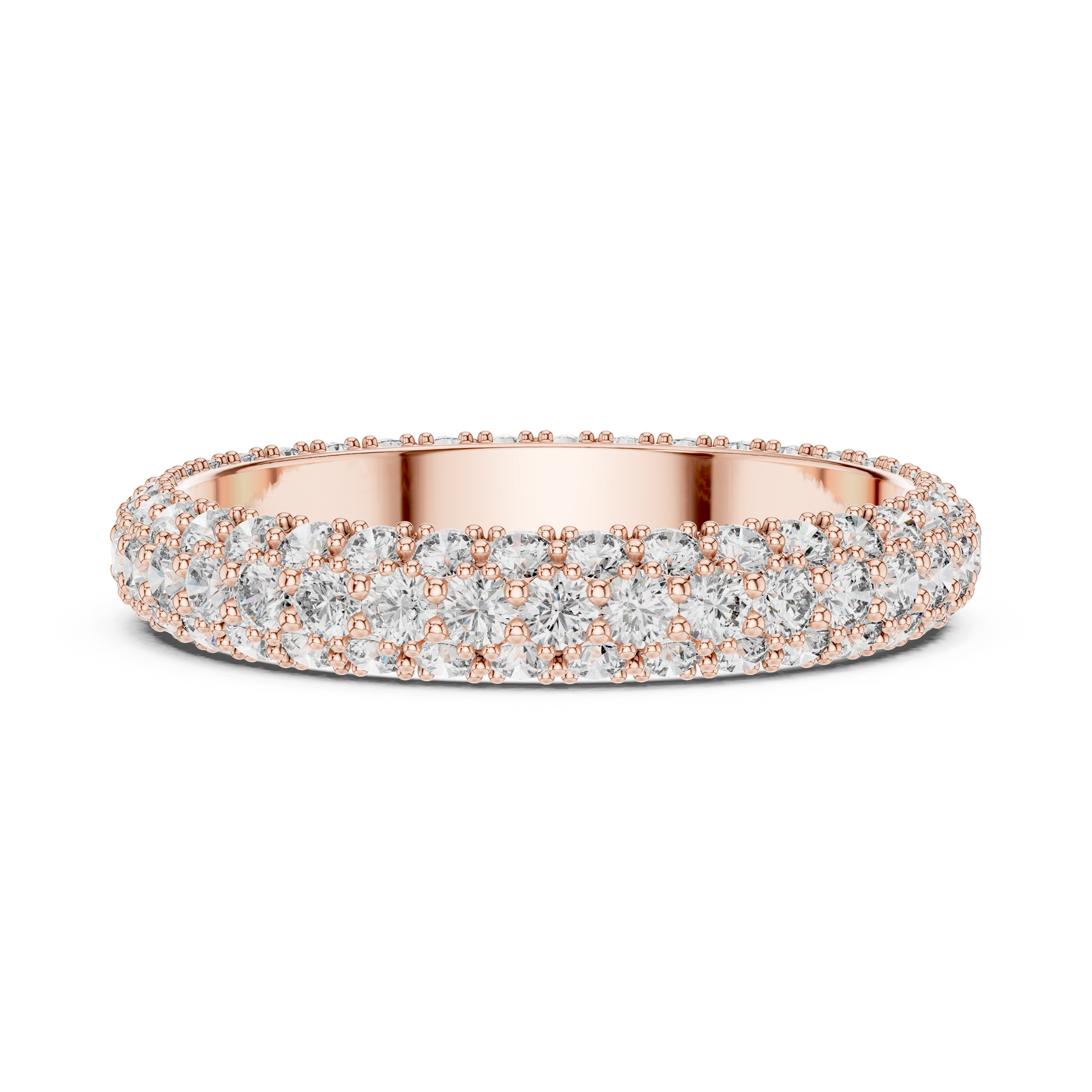 Round Pave Lab Grown Diamond Ring