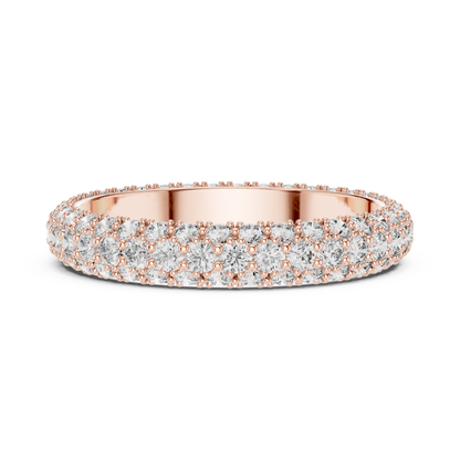 Round Pave Lab Grown Diamond Ring
