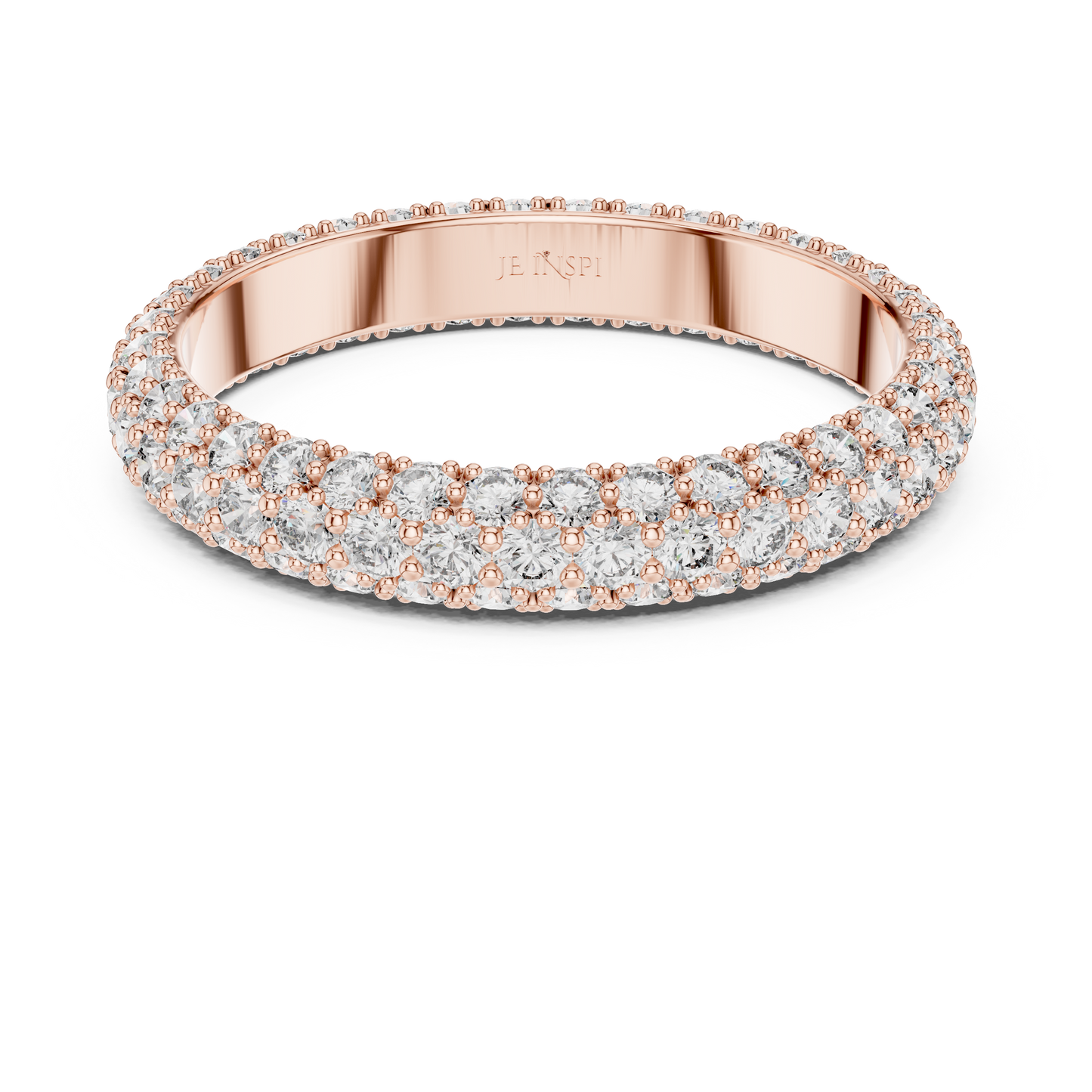 Round Pave Lab Grown Diamond Ring