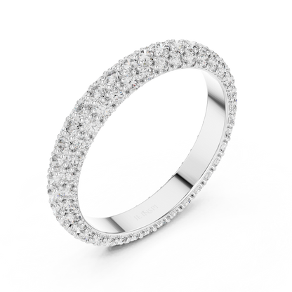 Round Pave Lab Grown Diamond Ring
