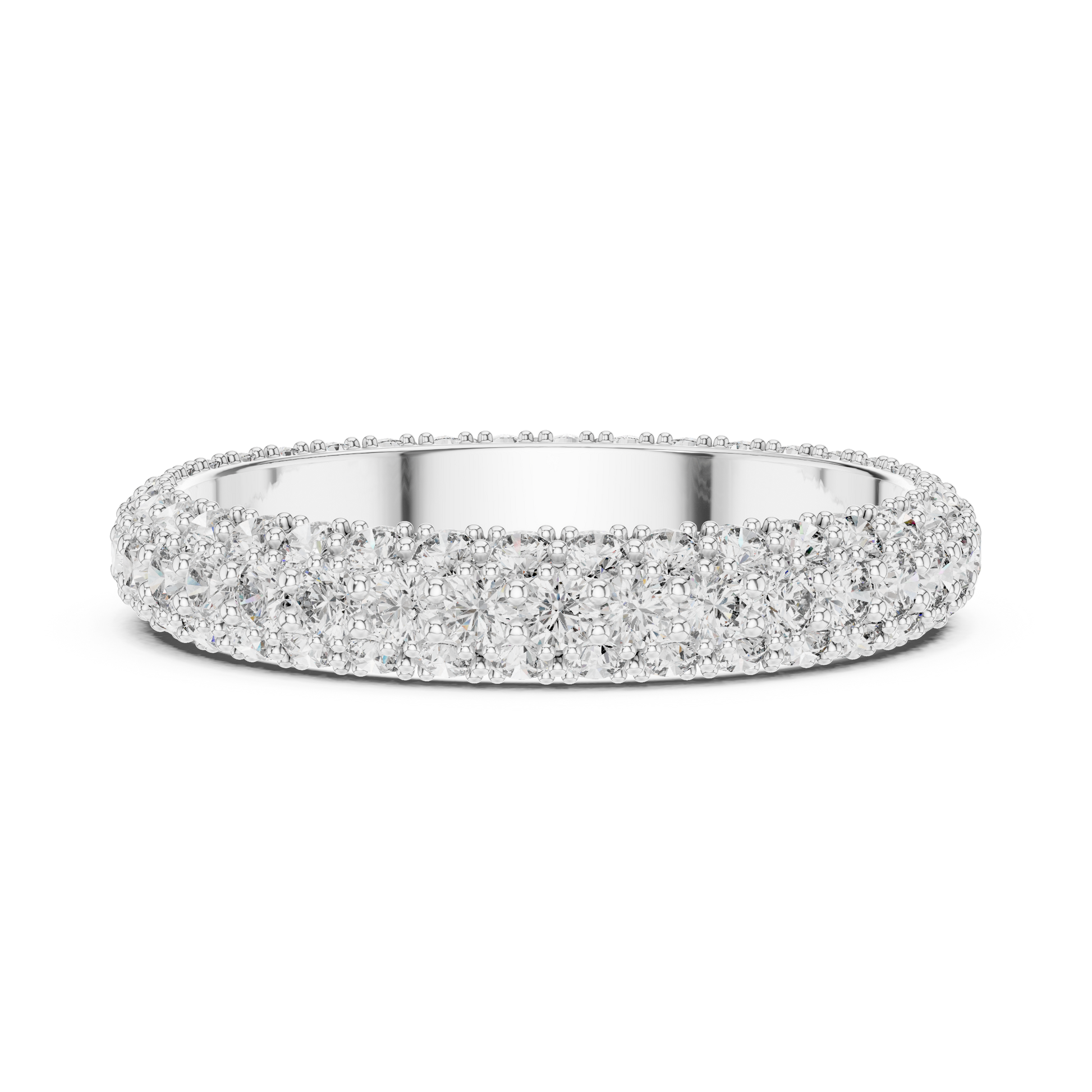 Round Pave Lab Grown Diamond Ring