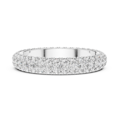 Round Pave Lab Grown Diamond Ring