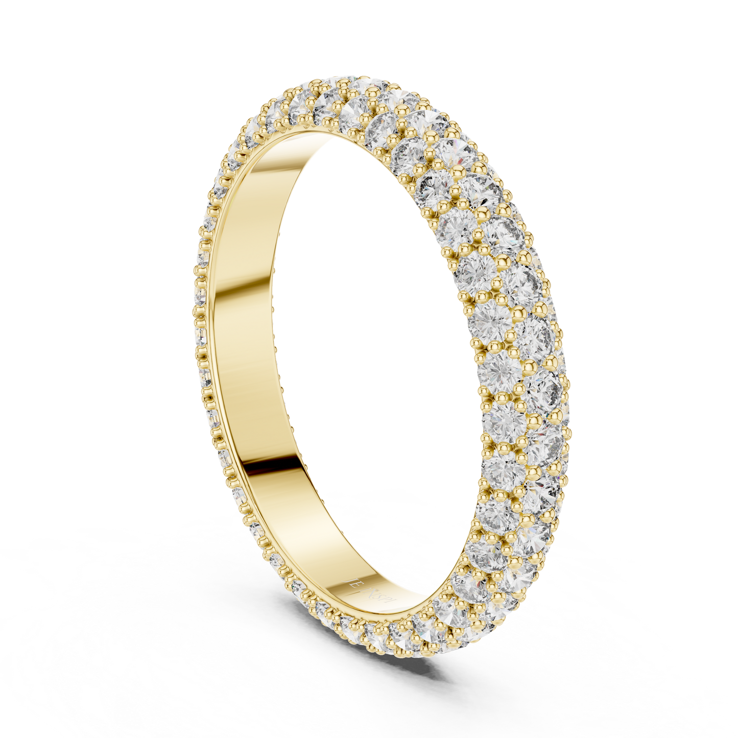Round Pave Lab Grown Diamond Ring