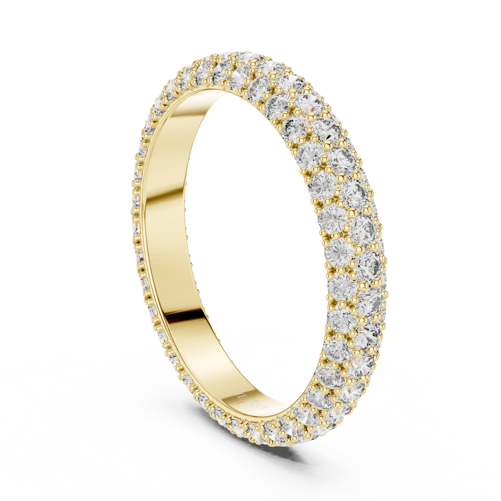 Round Pave Lab Grown Diamond Ring