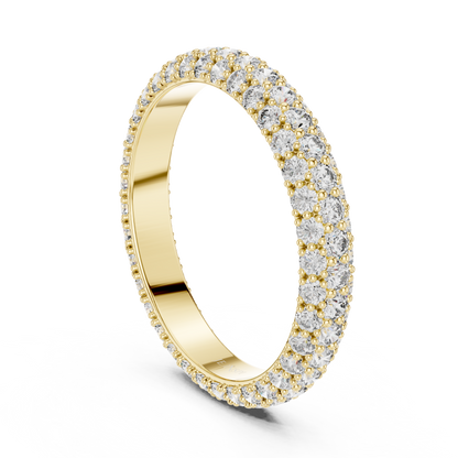 Round Pave Lab Grown Diamond Ring