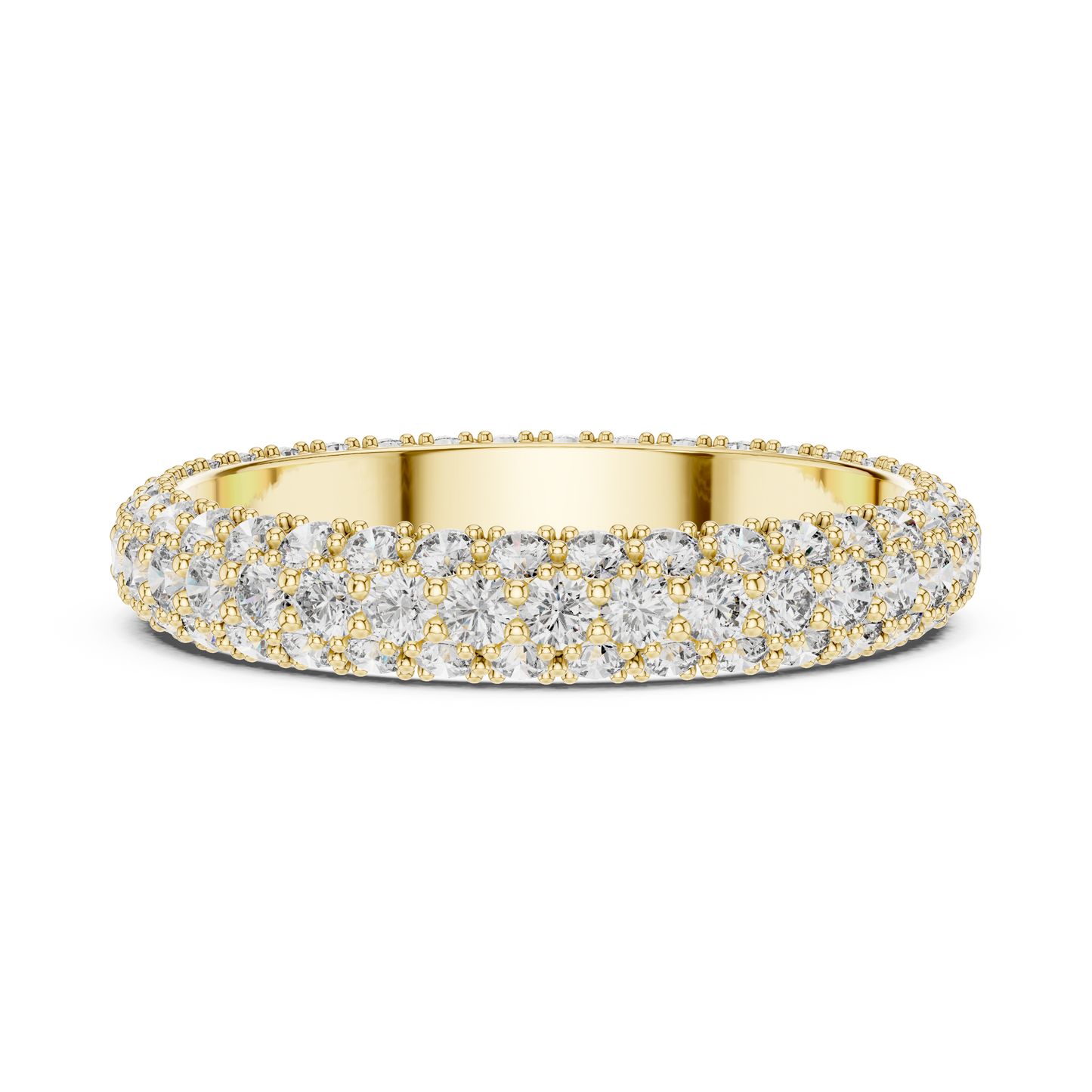 Round Pave Lab Grown Diamond Ring