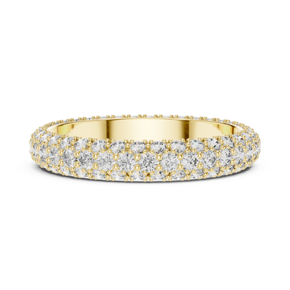 Round Pave Lab Grown Diamond Ring