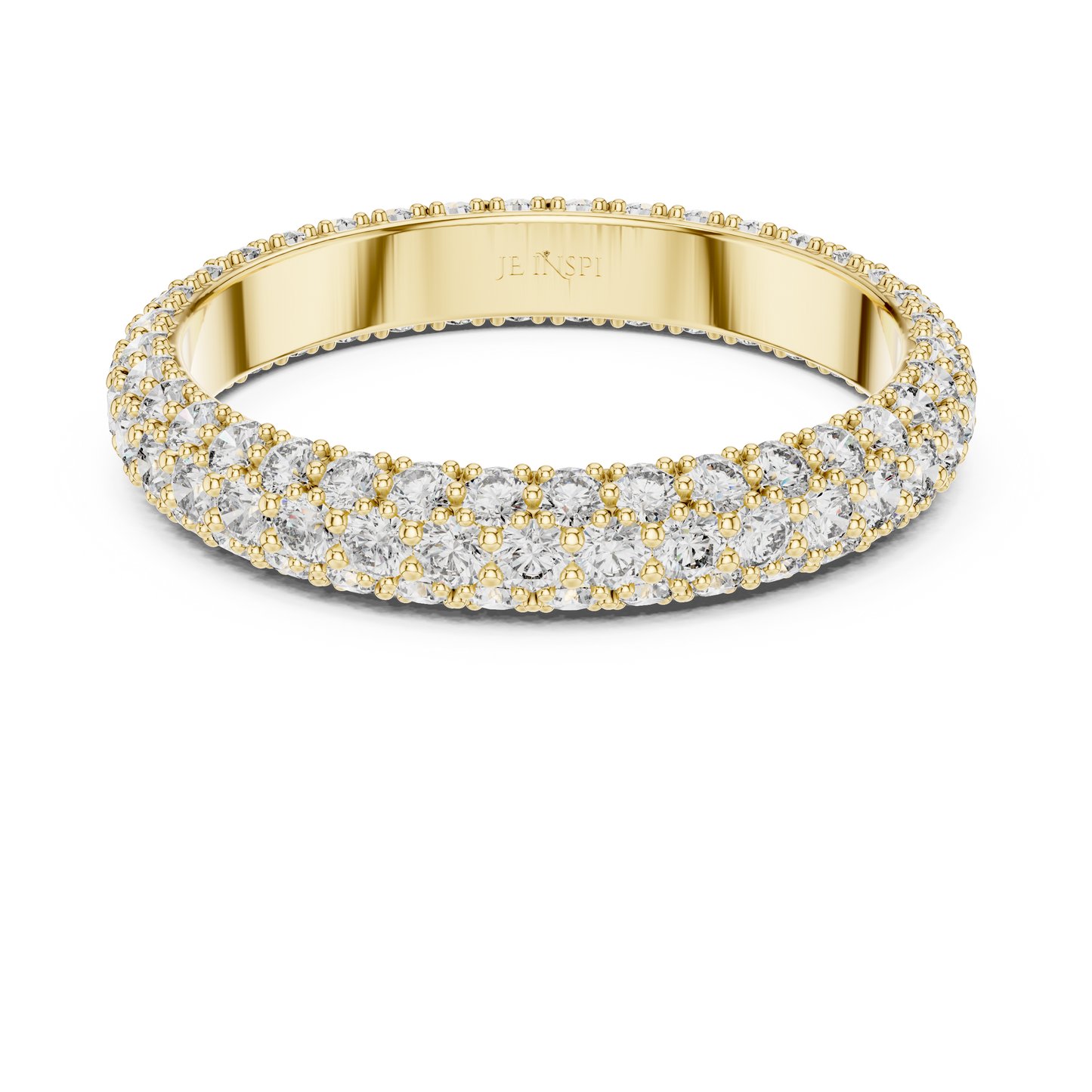 Round Pave Lab Grown Diamond Ring