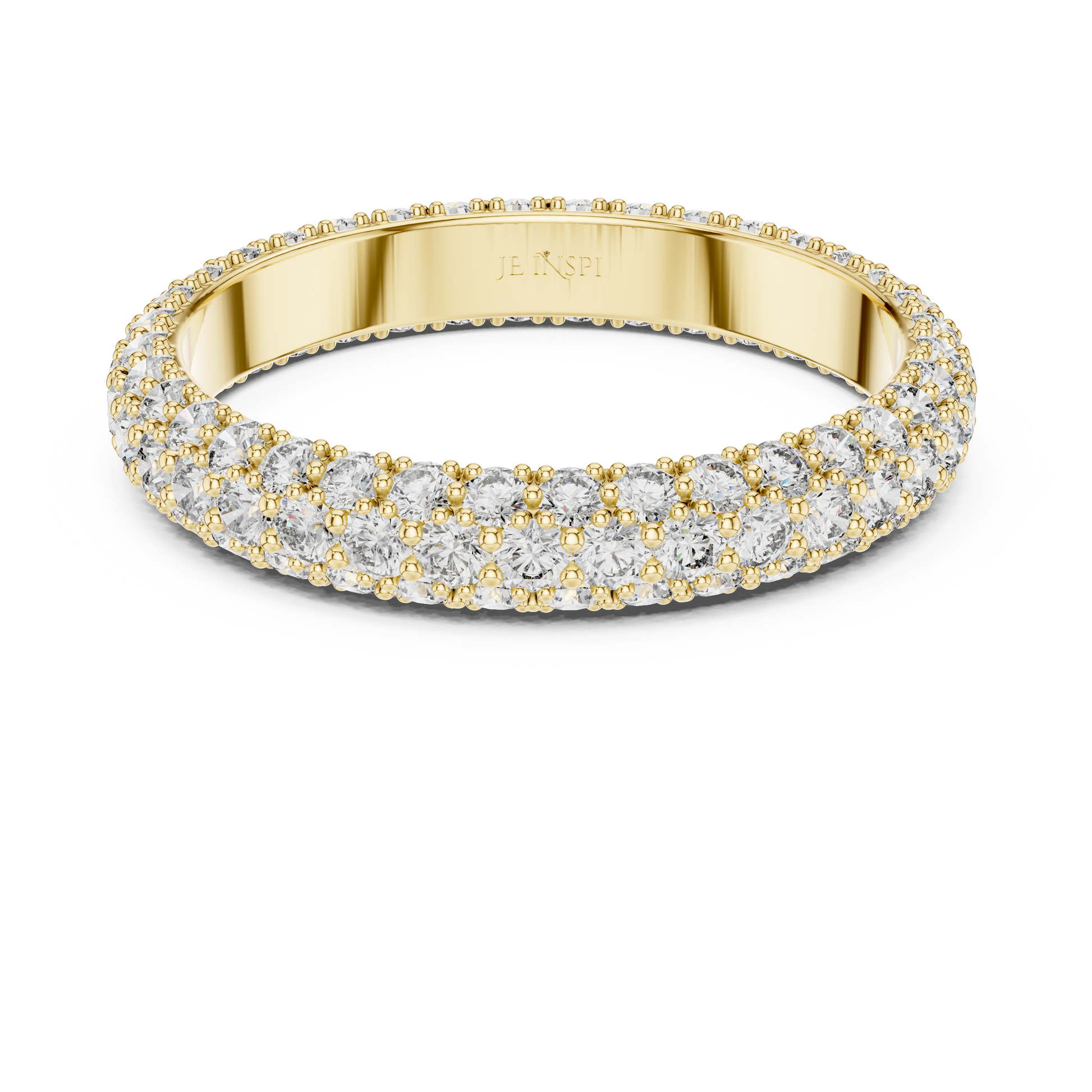 Round Pave Lab Grown Diamond Ring