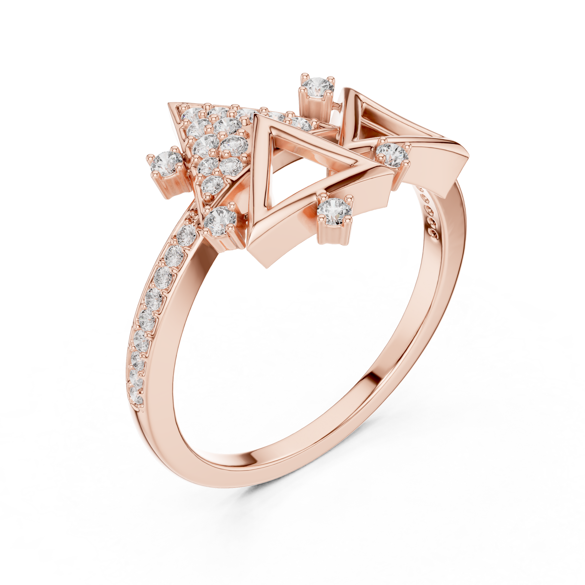 Mixed Shape Lab Grown Diamond Halo Ring