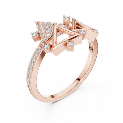 Mixed Shape Lab Grown Diamond Halo Ring