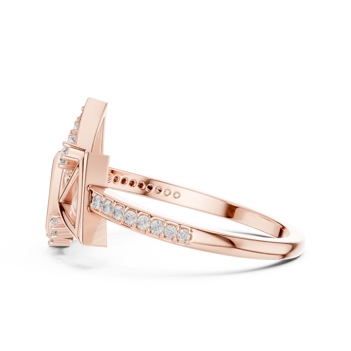 Mixed Shape Lab Grown Diamond Halo Ring