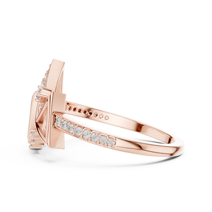 Mixed Shape Lab Grown Diamond Halo Ring