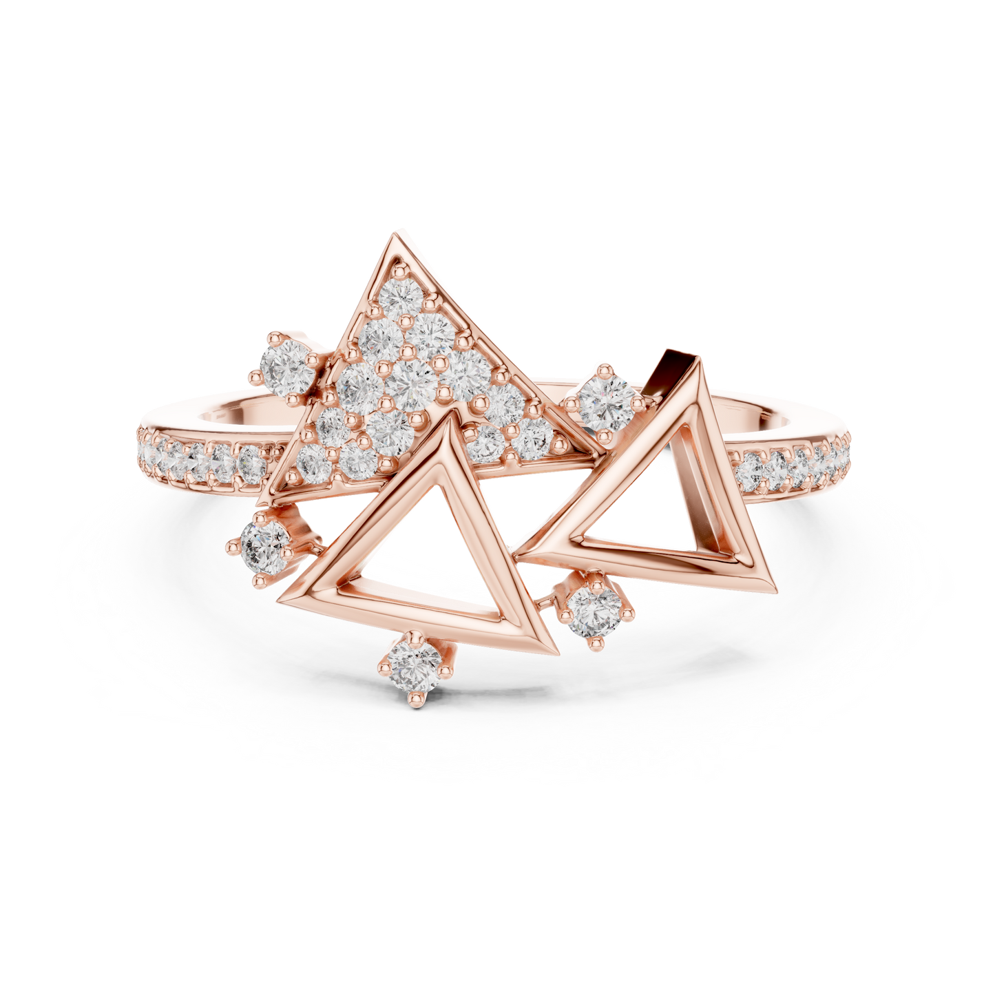 Mixed Shape Lab Grown Diamond Halo Ring