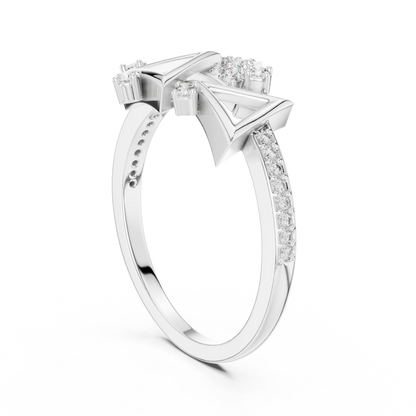 Mixed Shape Lab Grown Diamond Halo Ring