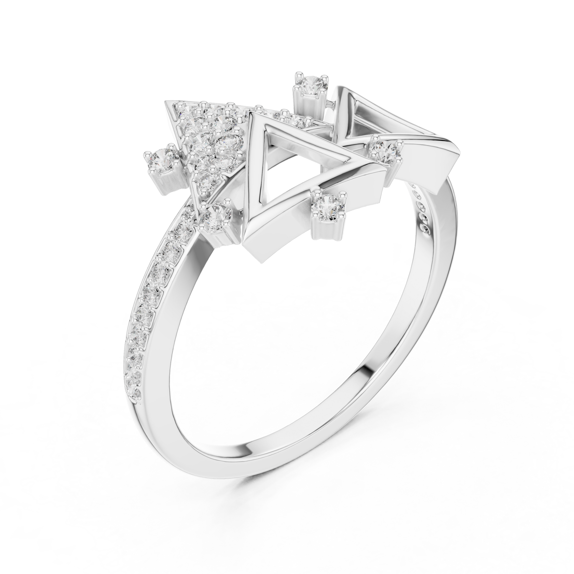 Mixed Shape Lab Grown Diamond Halo Ring
