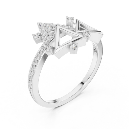 Mixed Shape Lab Grown Diamond Halo Ring
