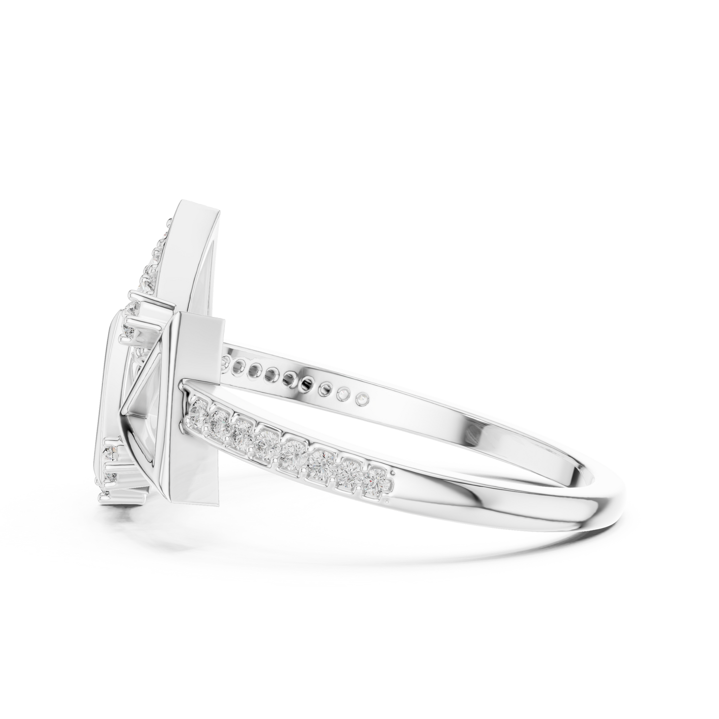Mixed Shape Lab Grown Diamond Halo Ring