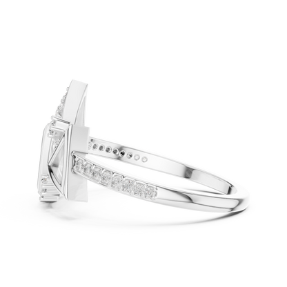 Mixed Shape Lab Grown Diamond Halo Ring