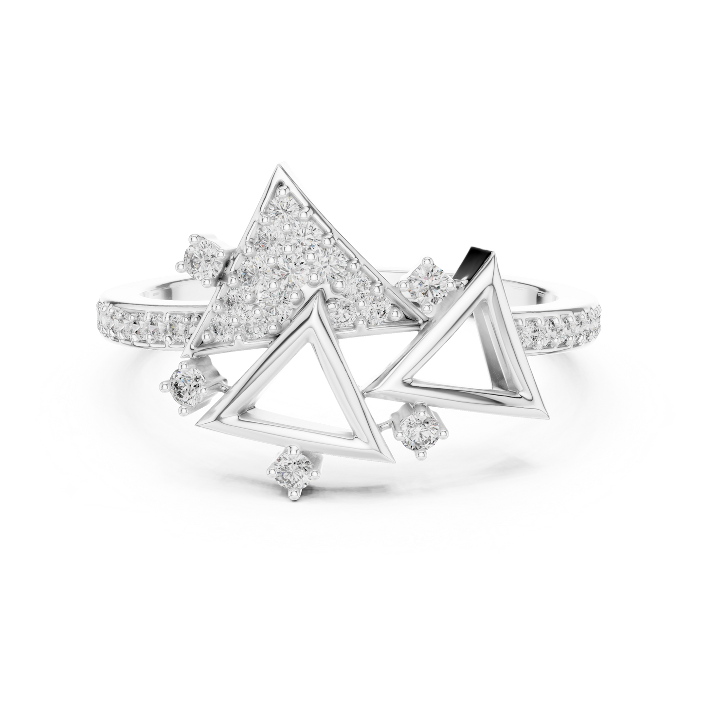 Mixed Shape Lab Grown Diamond Halo Ring