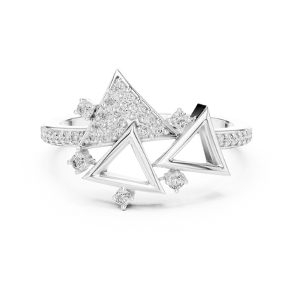 Mixed Shape Lab Grown Diamond Halo Ring