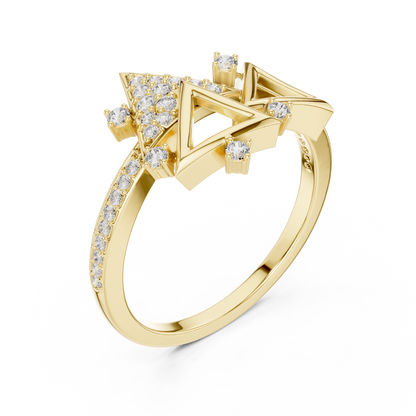 Mixed Shape Lab Grown Diamond Halo Ring