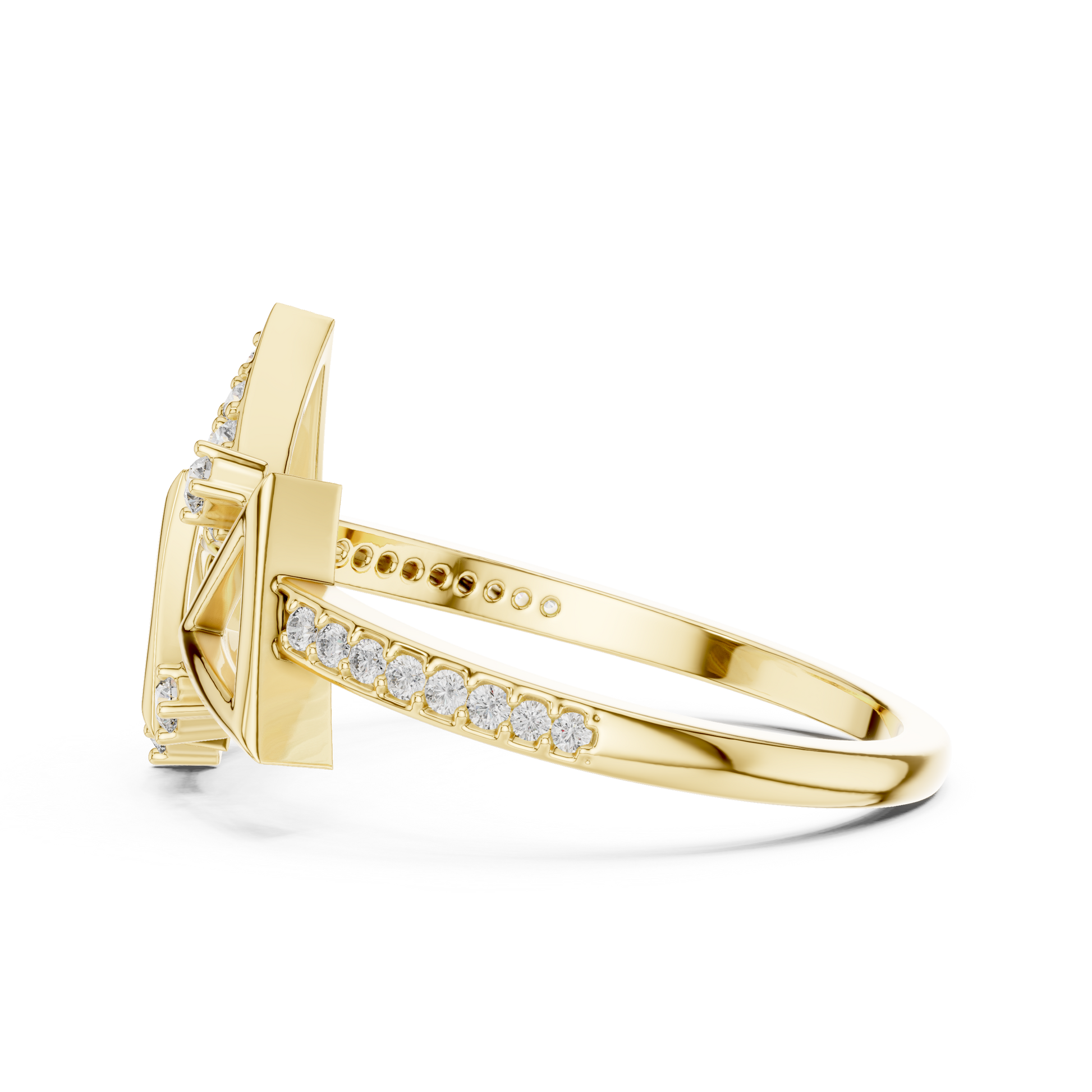 Mixed Shape Lab Grown Diamond Halo Ring