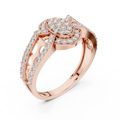 Round Halo Lab Grown Diamond Ring