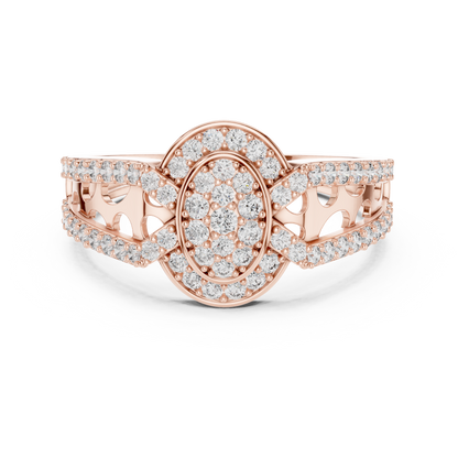 Round Halo Lab Grown Diamond Ring