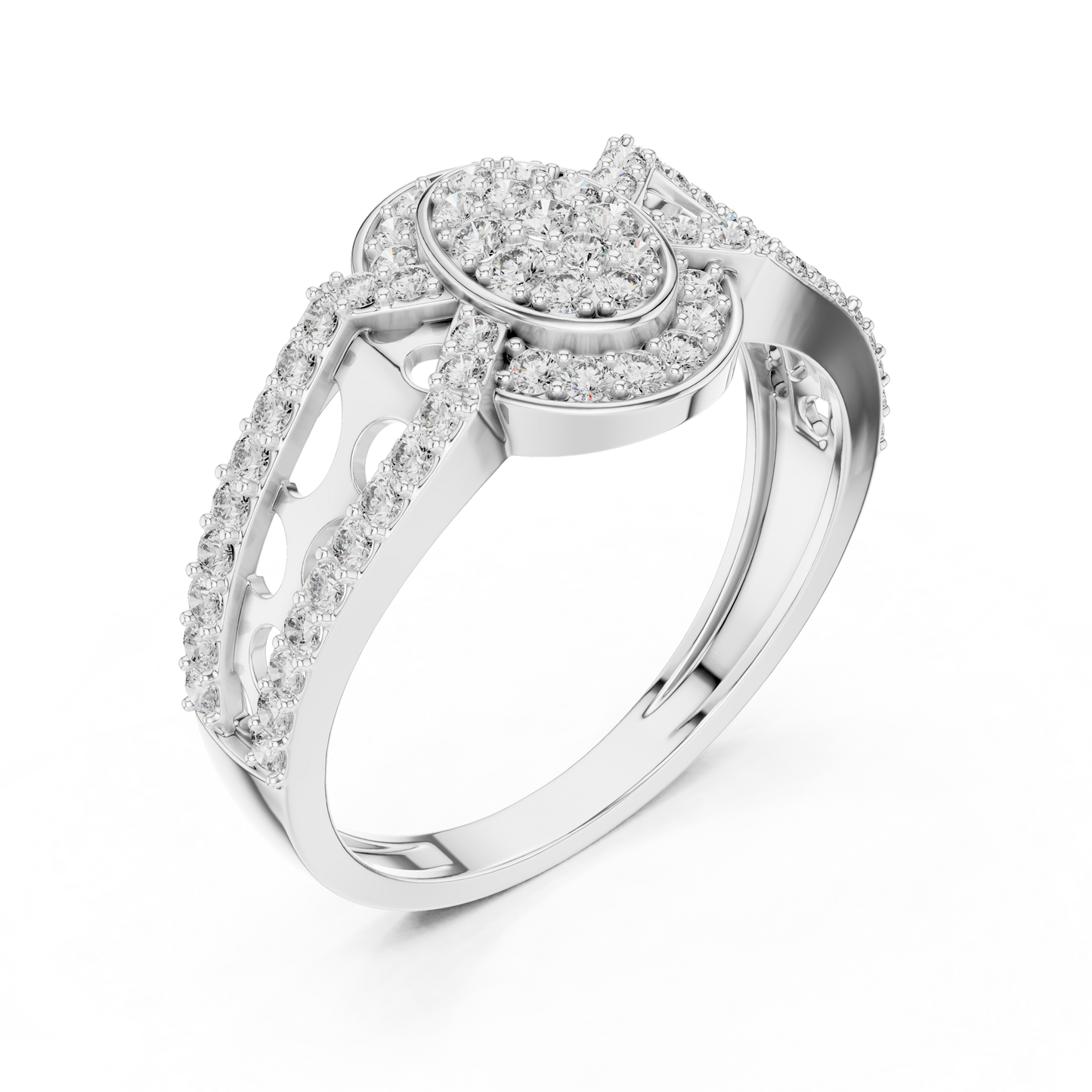 Round Halo Lab Grown Diamond Ring
