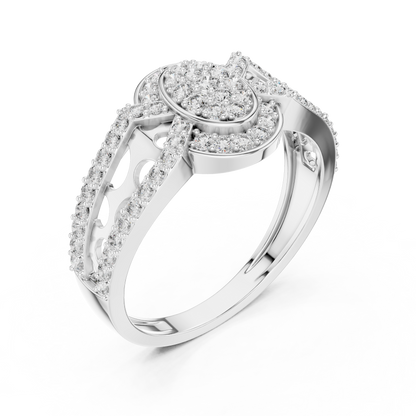 Round Halo Lab Grown Diamond Ring