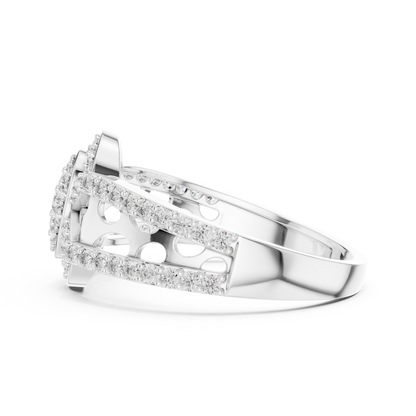 Round Halo Lab Grown Diamond Ring
