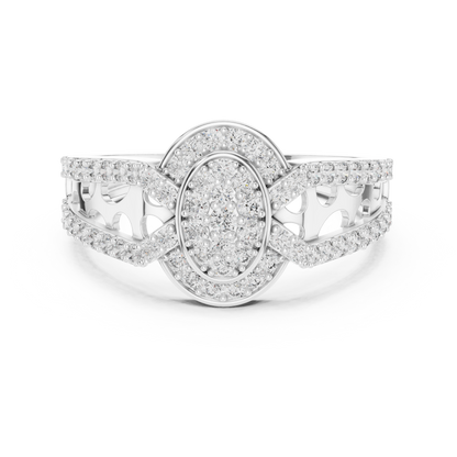 Round Halo Lab Grown Diamond Ring