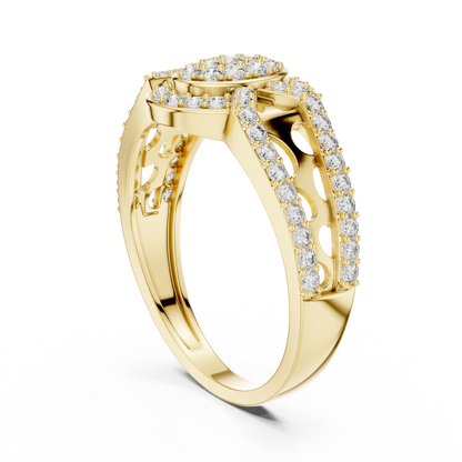 Round Halo Lab Grown Diamond Ring