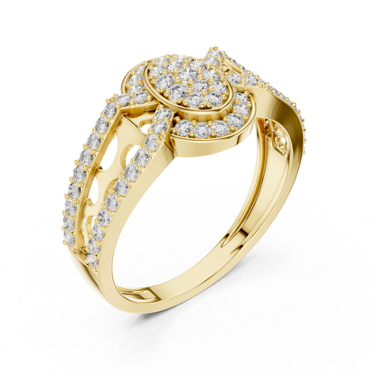 Round Halo Lab Grown Diamond Ring