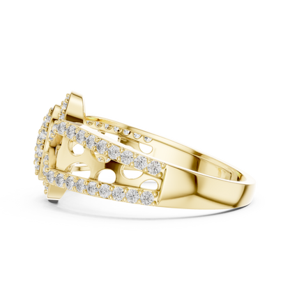 Round Halo Lab Grown Diamond Ring
