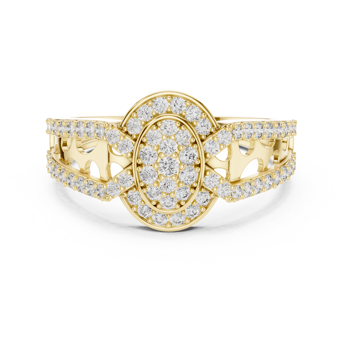 Round Halo Lab Grown Diamond Ring