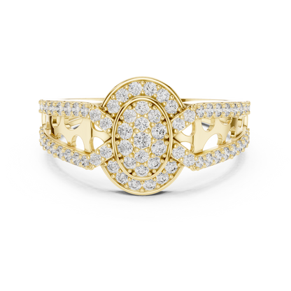 Round Halo Lab Grown Diamond Ring