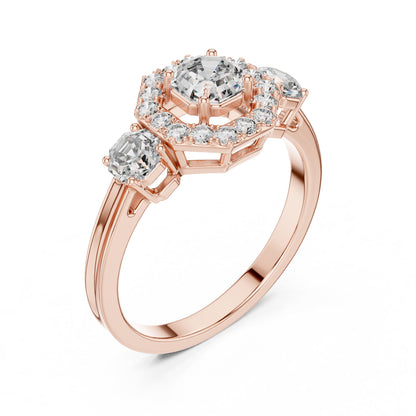 Round Halo Lab Grown Diamond Ring