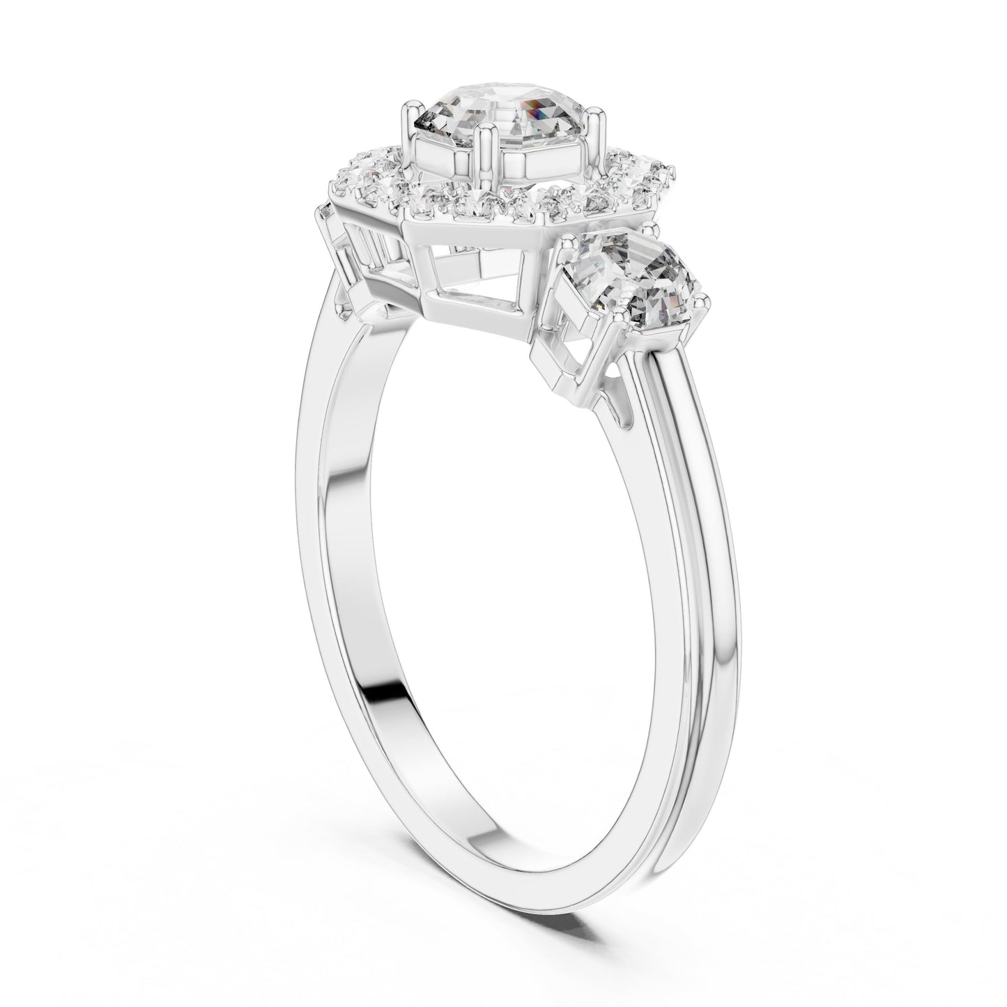 Round Halo Lab Grown Diamond Ring