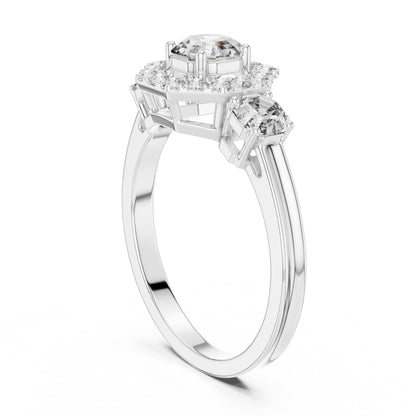 Round Halo Lab Grown Diamond Ring