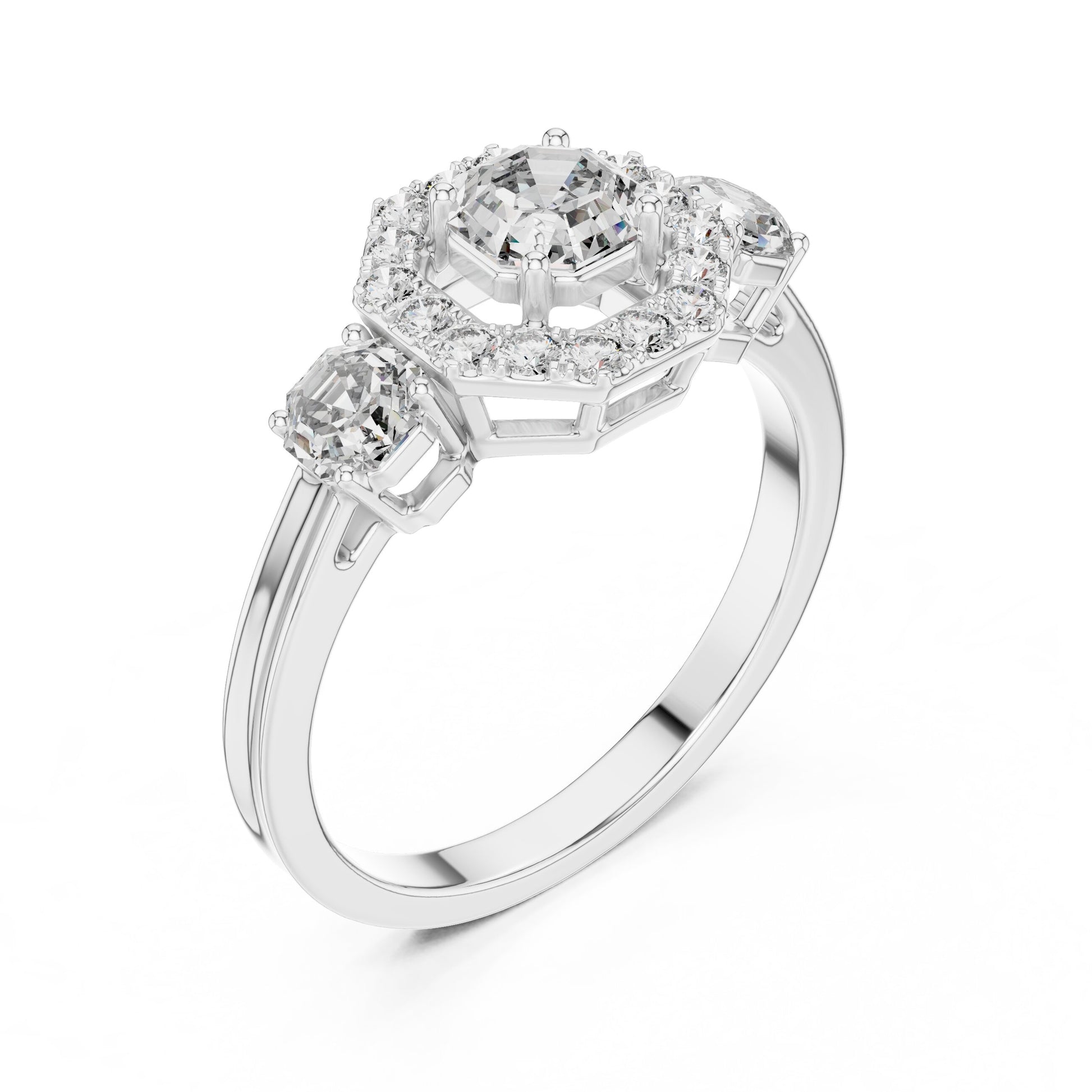 Round Halo Lab Grown Diamond Ring