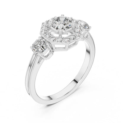 Round Halo Lab Grown Diamond Ring
