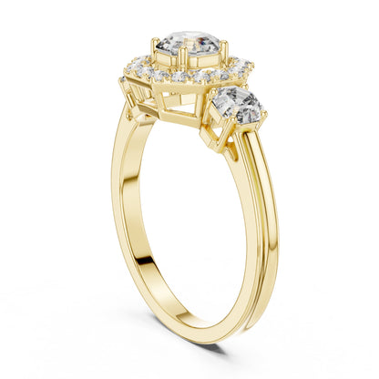 Round Halo Lab Grown Diamond Ring