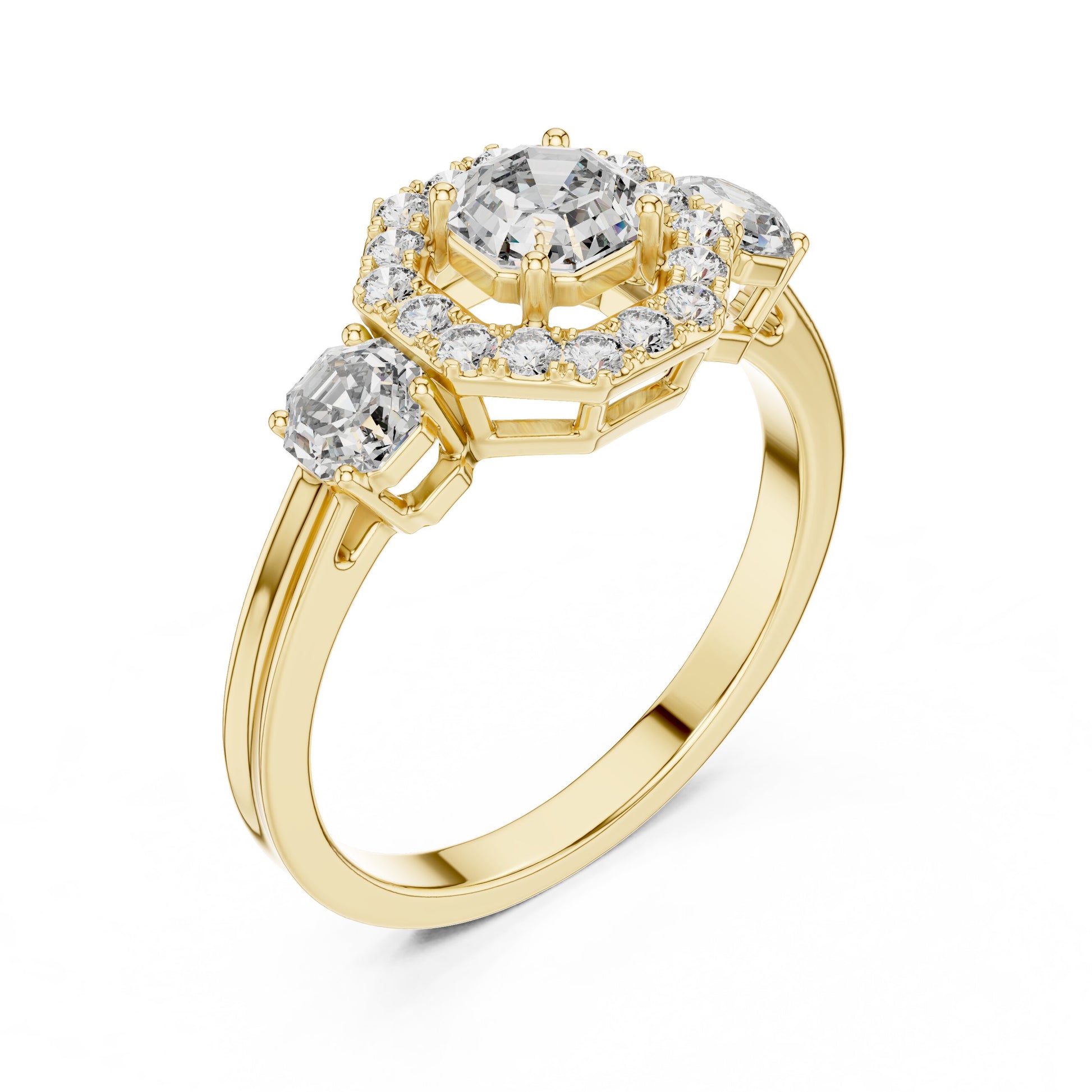 Round Halo Lab Grown Diamond Ring