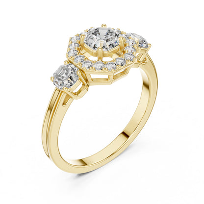 Round Halo Lab Grown Diamond Ring