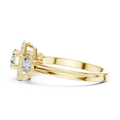 Round Halo Lab Grown Diamond Ring